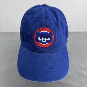 Chicago Cubs Hat Cap Strap Back Mens One Size Blue MLB Baseball Cooperstown '47